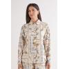 Woman’s Italian Rivera Linen and Cotton Shirt(Multicolor – Stampa La Riviera)