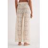 Woman’s Italian Riviera Full Length Lace Pants(Ivory – Creamy Beige)