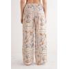Woman’s Italian Riviera Linen and Cotton Pants(Multicolor – Stampa La Riviera)