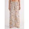 Woman’s Italian Riviera Linen and Cotton Pants(Multicolor – Stampa La Riviera)