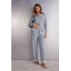 Woman’s Lace Trim Full Length Pants in Modal