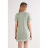 Woman’s Lace Trim Short Sleeve Nightgown(Green – Sage Green Melange)