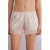 Woman’s Lace Trim Silk Shorts(Natural – Avorio Crema)