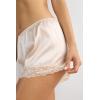 Woman’s Lace Trim Silk Shorts(Natural – Avorio Crema)