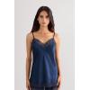 Woman’s Lace and Silk Top(Blue – Intense Blue)