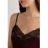 Woman’s Lace and Silk Top(Brown – Mocha Brown)