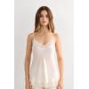 Woman’s Lace and Silk Top(Ivory – Powder White)