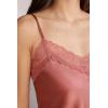 Woman’s Lace and Silk Top(Pink – Garden Rose)