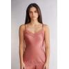 Woman’s Lace and Silk Top(Pink – Garden Rose)