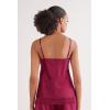 Woman’s Lace and Silk Top(Red – Beet Red)