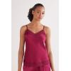 Woman’s Lace and Silk Top(Red – Beet Red)