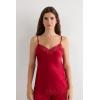 Woman’s Lace and Silk Top(Red – Red)