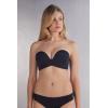 Woman’s Laura Bandeau Bra in Ultralight Microfiber(Black – Black)