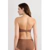 Woman’s Laura Bandeau Bra in Ultralight Microfiber(Natural – Caramel Dark Beige)