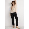 Woman’s Linen Cloth Pants(Black – Black)