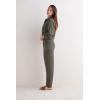 Woman’s Linen Cloth Pants(Green – Safari Green)
