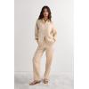 Woman’s Linen Cloth Pants(Natural – Beige Rope)