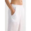 Woman’s Linen Cloth Pants(White – White)