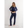 Woman’s Long Micromodal Trousers(Blue – Intense Blue)