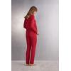 Woman’s Long Micromodal Trousers(Red – Red)