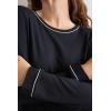 Woman’s Long Sleeve Modal Top(Black – Black)