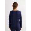 Woman’s Long Sleeve Modal Top(Blue – Intense Blue)