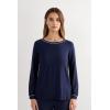 Woman’s Long Sleeve Modal Top(Blue – Intense Blue)