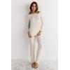 Woman’s Long Sleeve Modal Top(Natural – Vanilla Ivory)