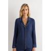 Woman’s Long-Sleeve Micromodal Pajama Top(Blue – Intense Blue)