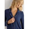 Woman’s Long-Sleeve Micromodal Pajama Top(Blue – Intense Blue)