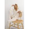 Woman’s Long-Sleeve Micromodal Pajama Top(Natural – Vanilla Ivory)