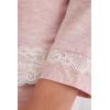 Woman’s Long-Sleeve Round-Neck Modal Top(Pale Pink – Light Pink Melange)