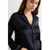 Woman’s Menswear Cut Silk Jacket(Black – Black)