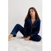 Woman’s Menswear Cut Silk Jacket(Blue – Intense Blue)