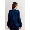Woman’s Menswear Cut Silk Jacket(Blue – Intense Blue)