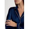 Woman’s Menswear Cut Silk Jacket(Blue – Intense Blue)