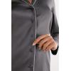 Woman’s Menswear Cut Silk Jacket(Gray – Titanium Grey)