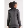 Woman’s Menswear Cut Silk Jacket(Gray – Titanium Grey)