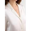 Woman’s Menswear Cut Silk Jacket(Ivory – Powder White)