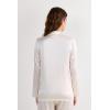 Woman’s Menswear Cut Silk Jacket(Ivory – Powder White)