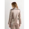 Woman’s Menswear Cut Silk Jacket(Natural – Powder Beige)