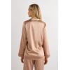 Woman’s Menswear Cut Silk Jacket(Natural – Satin Pink)