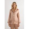 Woman’s Menswear Cut Silk Jacket(Natural – Satin Pink)