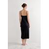 Woman’s Midi-Length Slip in Silk(Black – Black)