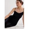 Woman’s Midi-Length Slip in Silk(Black – Black)