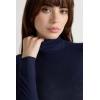 Woman’s Modal Cashmere Ultralight High-Neck Top(Blue – Intense Blue)