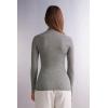 Woman’s Modal Cashmere Ultralight High-Neck Top(Grey – Medium Grey Mel)