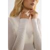 Woman’s Modal Cashmere Ultralight High-Neck Top(Ivory – Natural Vanilla)