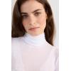 Woman’s Modal Cashmere Ultralight High-Neck Top(White – White)