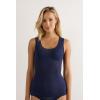 Woman’s Modal Cashmere Ultralight Wide-Shoulder Top(Blue – Intense Blue)